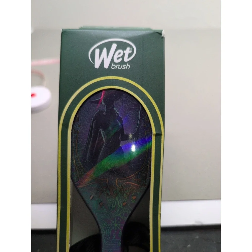 Wicked Wet Brush Wickedly Elphaba Detangler Hair Brush Bow Clip NEW